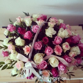 Basket of 60 Roses